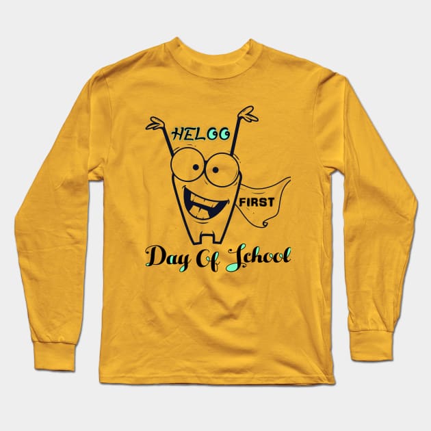 hello first day of school Long Sleeve T-Shirt by key_ro